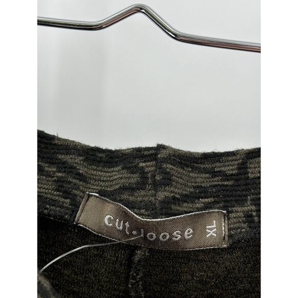 NWT Cut Loose Skirt Womens XL Green Black Vintage Midi Stretch Knit Straight - Picture 6 of 15